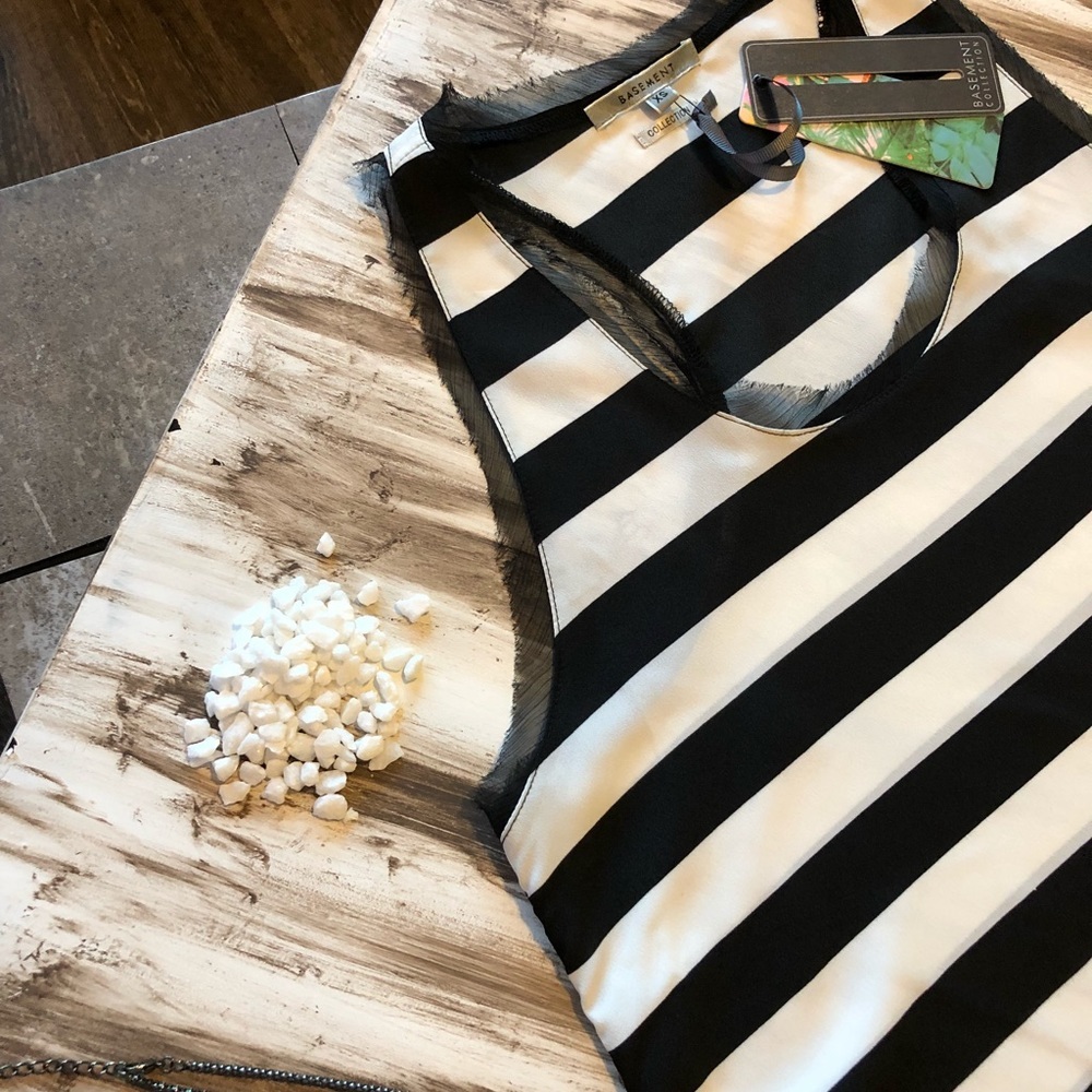 2[Basement Collection] Striped racer back tank. - Picture 2 of 4